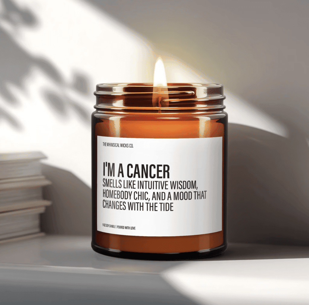 Funny Cancer zodiac candle