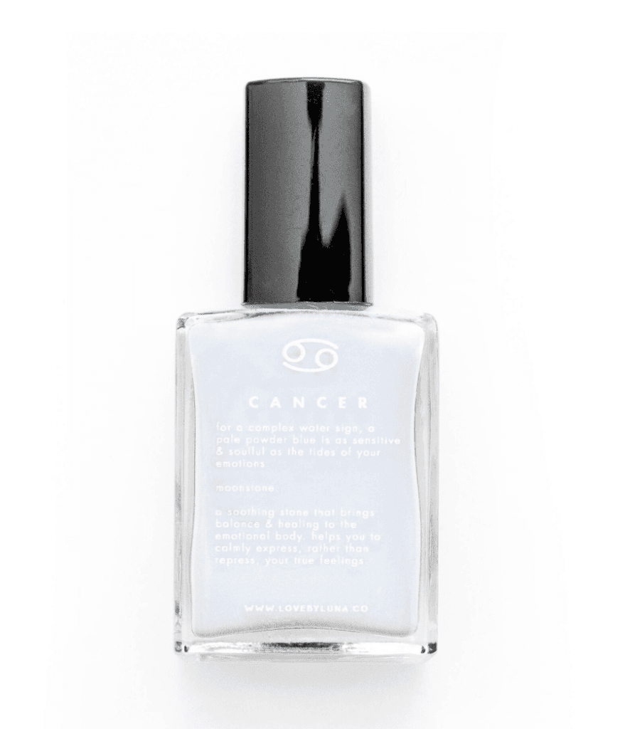 Cancer Zodiac + Moonstone Crystal Infused Nail Polish