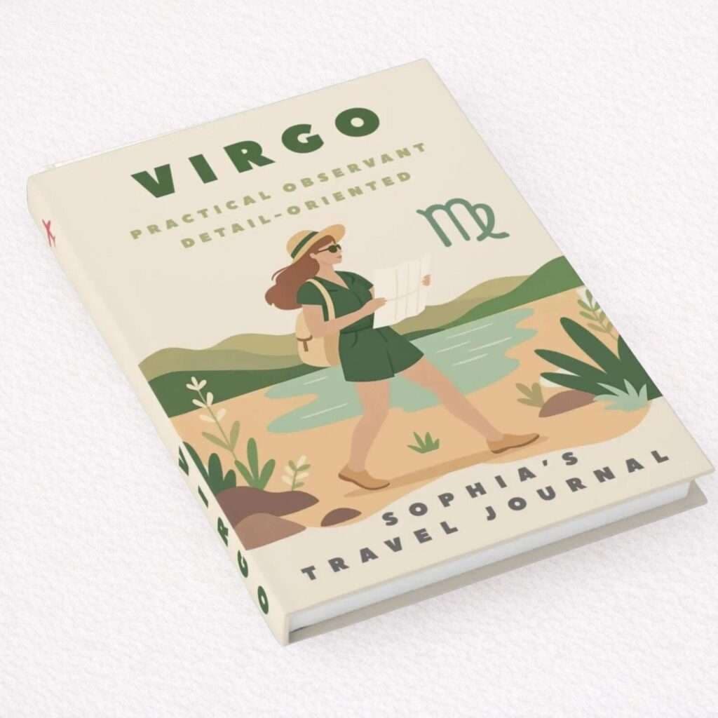 Personalized Virgo travel journal