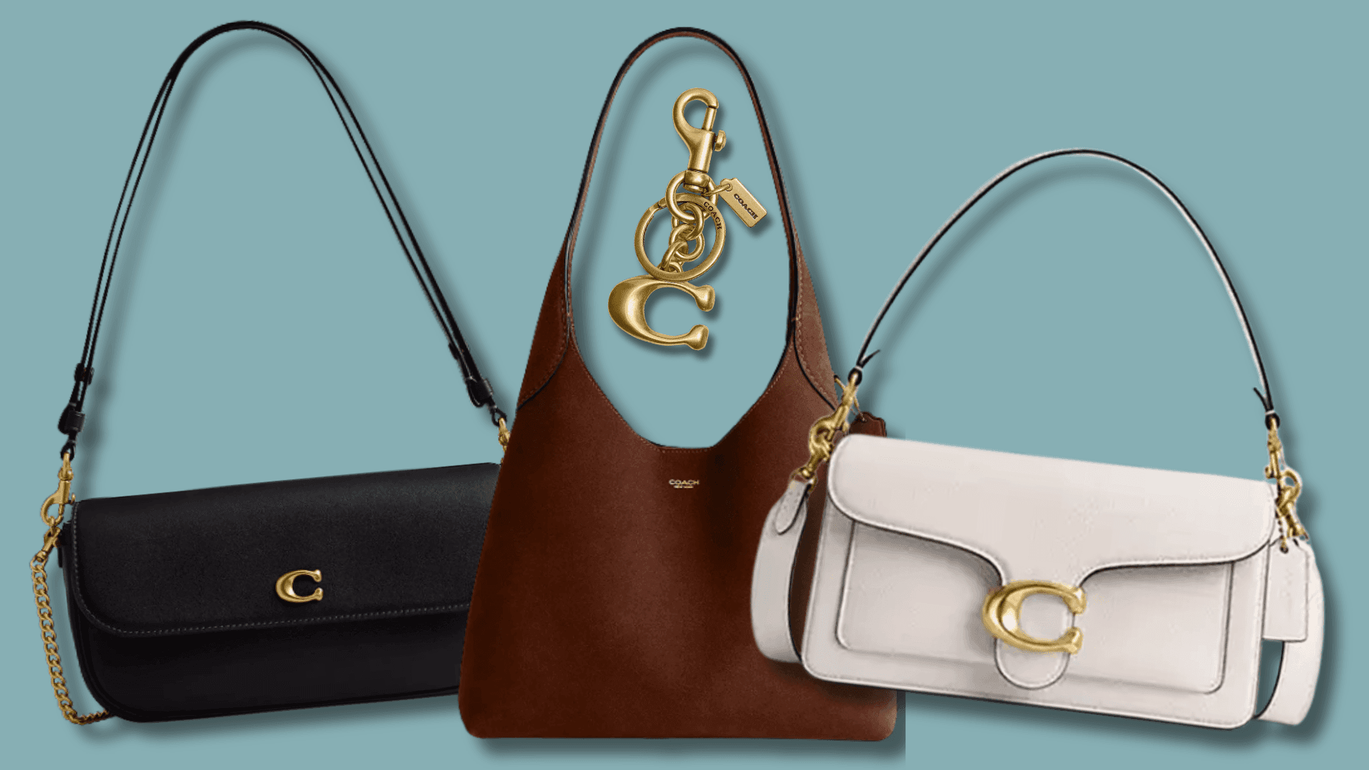 Luxury COACH accessories laid out as graduation gift ideas
