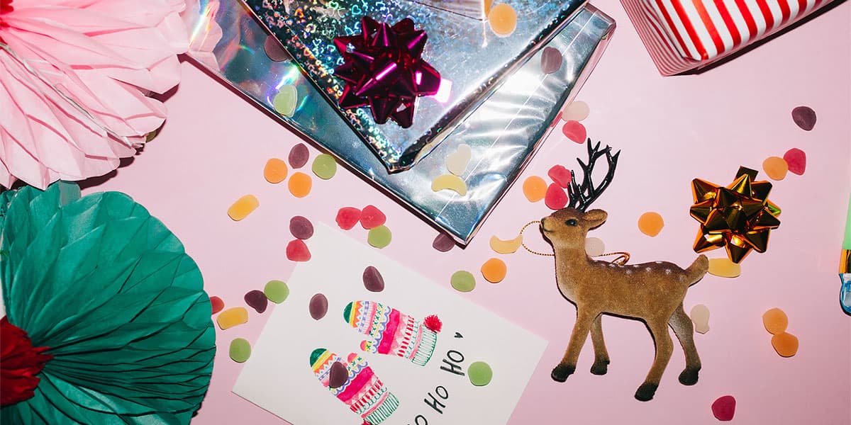 Rudolph the red-nosed reindeer ornament symbolising the holiday gift exchange season