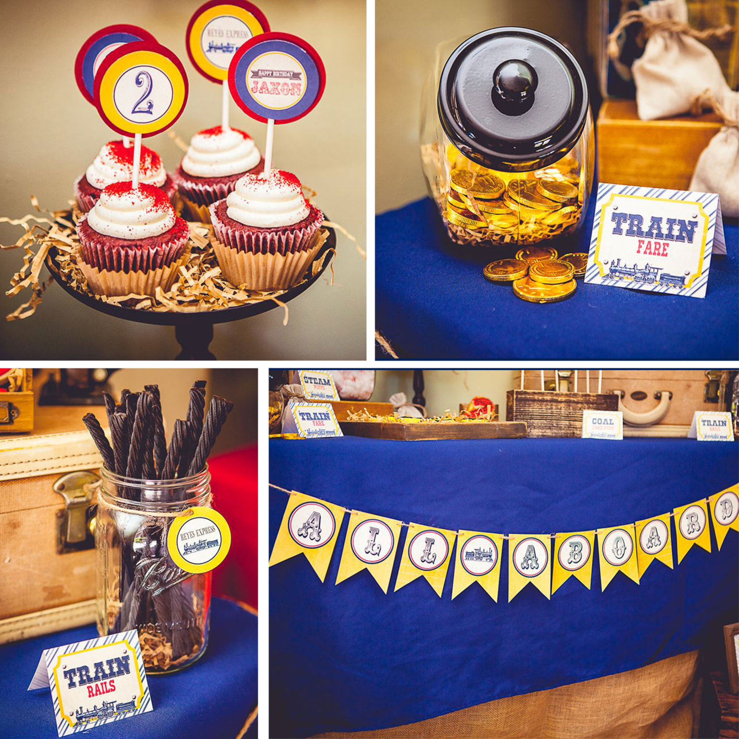 train printable party decor