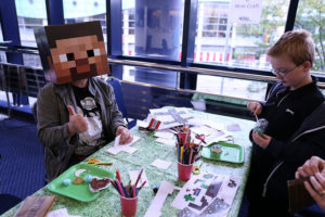mine craft party table