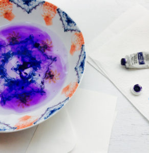 Simple marbled card DIY supplies