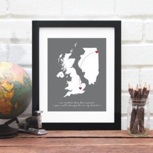 DIY Road trip map gift