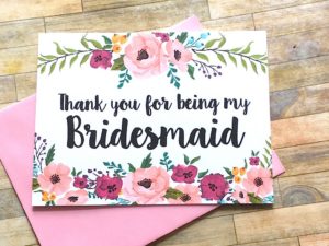 thank you bridesmaid gift