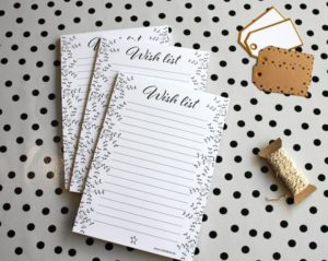 Wish lists help you find the perfect gift.