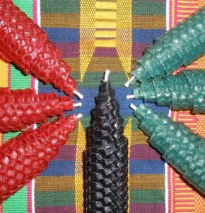 homemade candles for Kwanzaa