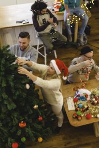 christmas tree decorating