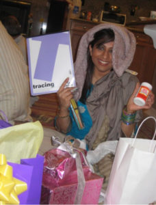 woman with Eid gifts