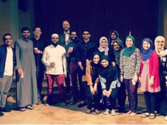 group of Muslim men and women