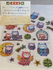 handwritten note with stickers