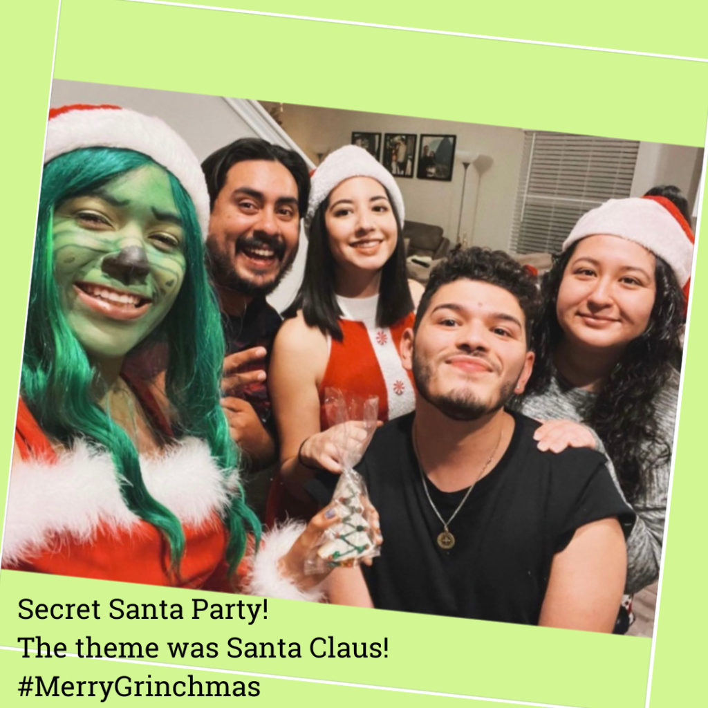 Grinch at Secret Santa party