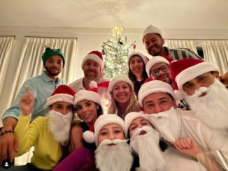 Secret Santas at holiday party