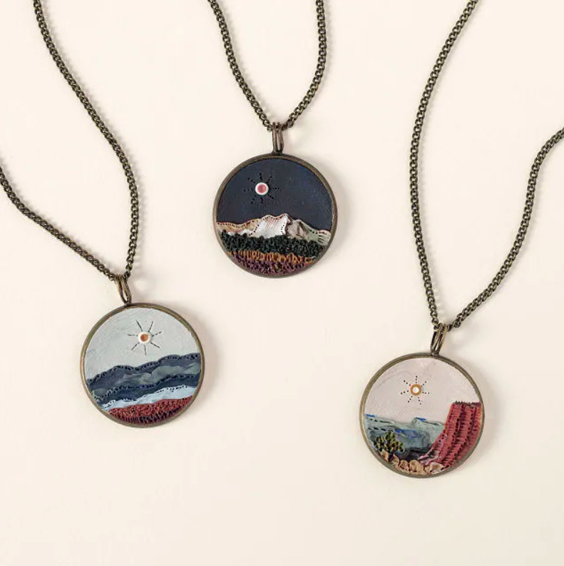 National Park sculpture handmade necklace