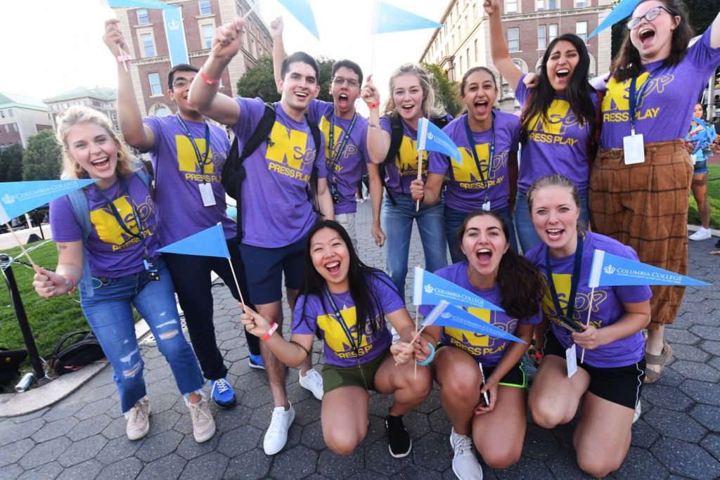New Student Orientation Program at Columbia in New York hosted a gift exchange that started on campus