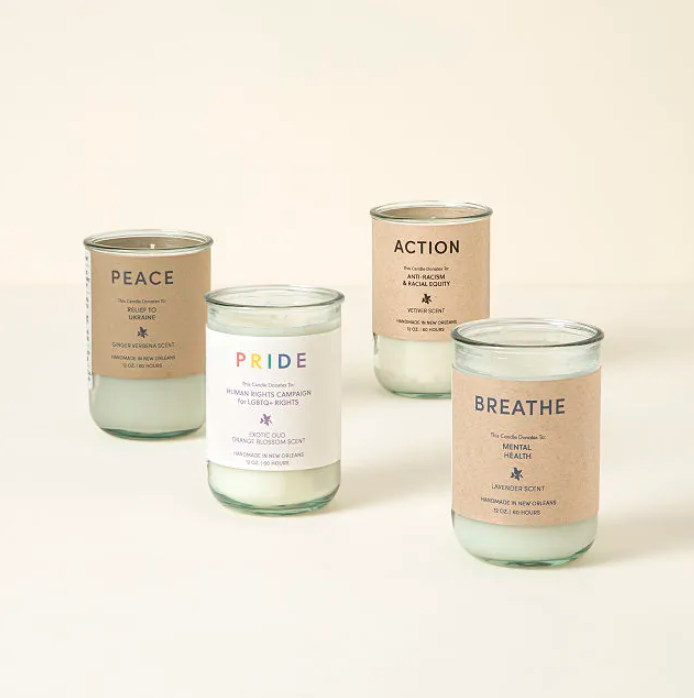 Campaign for Change candles that are a gift that gives back