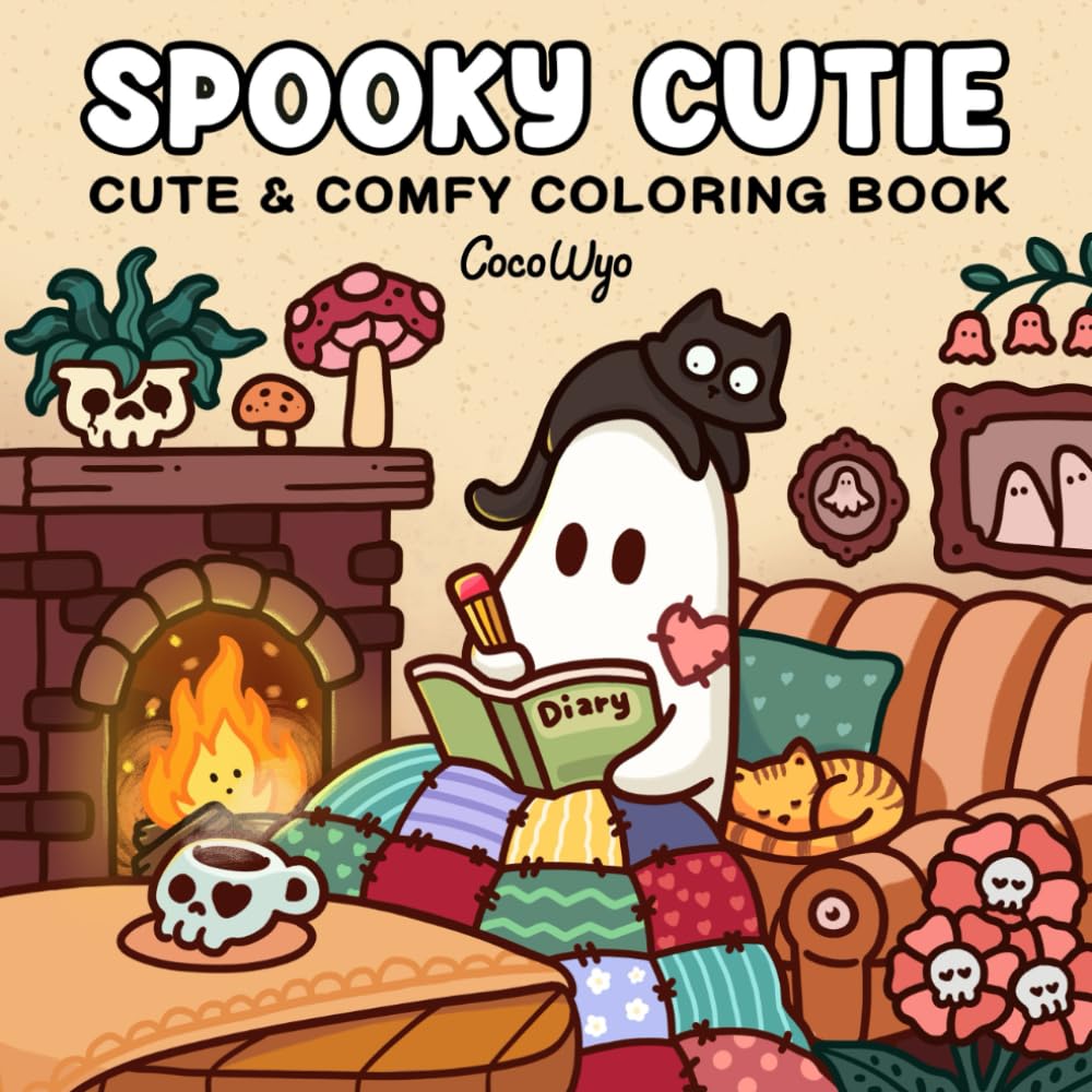 Spookie Cutie Coloring Book for Adults