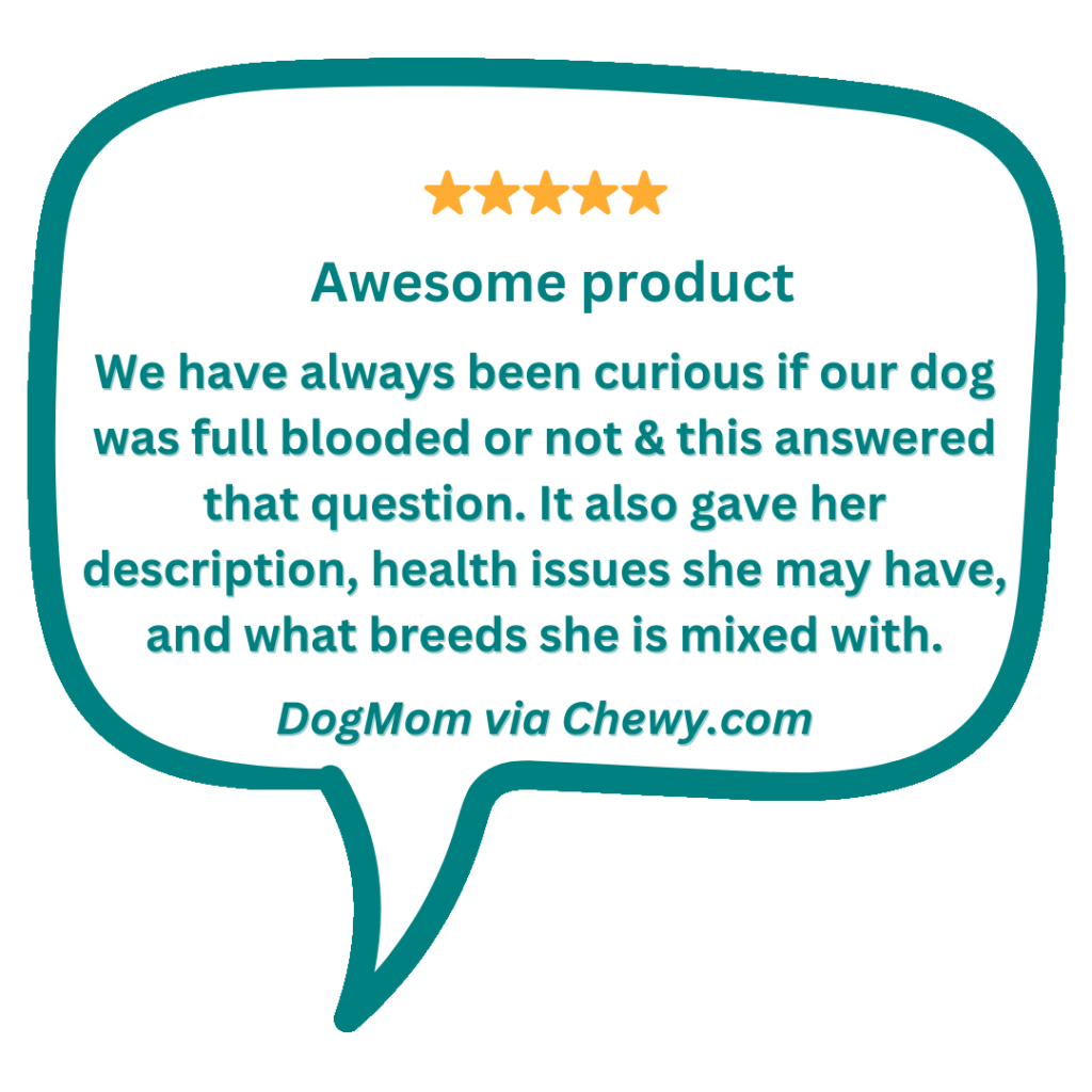 Positive review of Pet DNA kit from Chewy