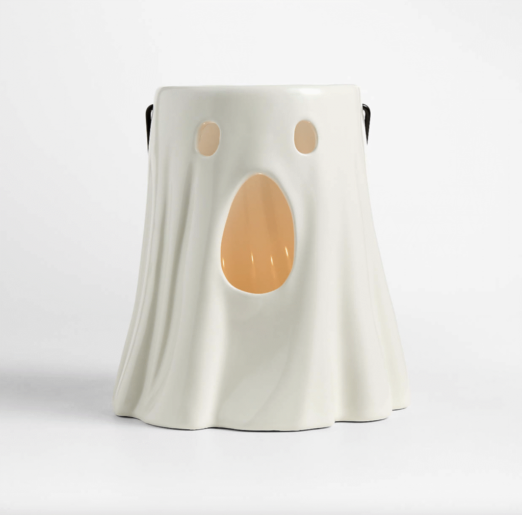 Ghost White Ceramic Indoor Lantern