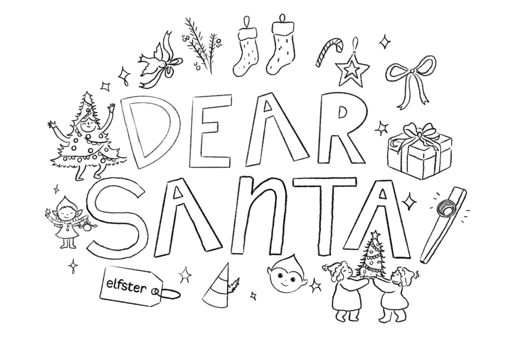 Dear Santa coloring page
