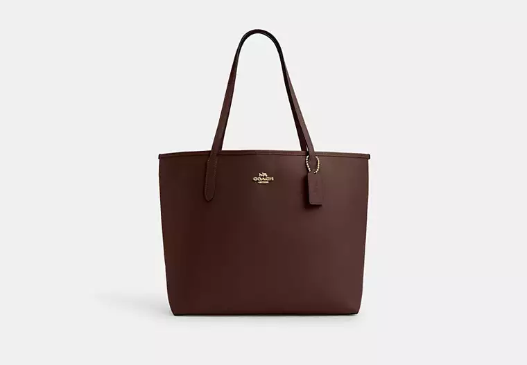 COACH Outlet City Tote Bag in maple brown