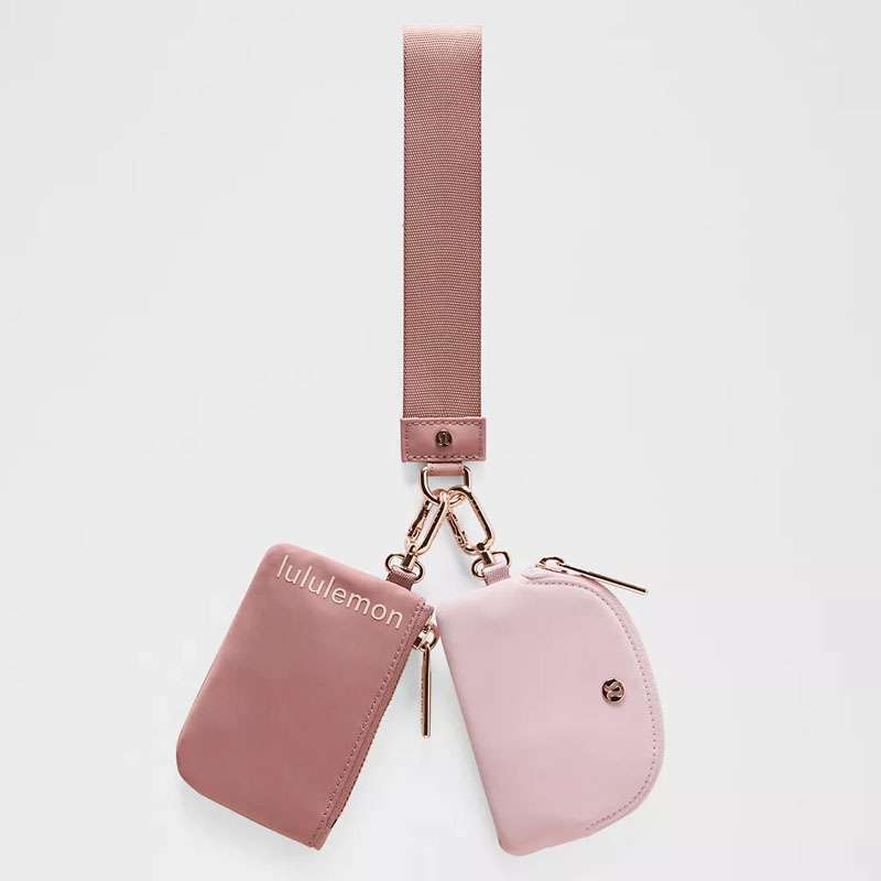 lululemon Dual Pouch Wristlet in pink