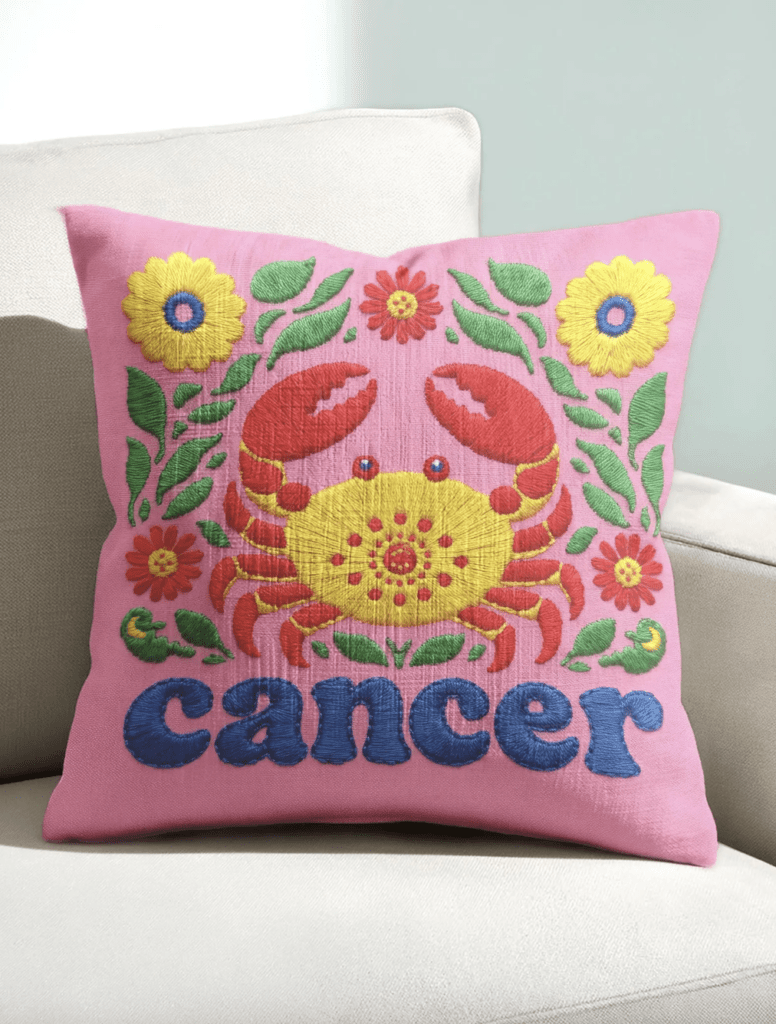 Cancer Zodiac Throw Pillow