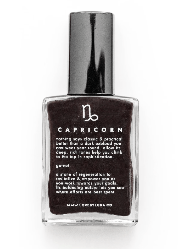 Crystal-infused zodiac nail polish