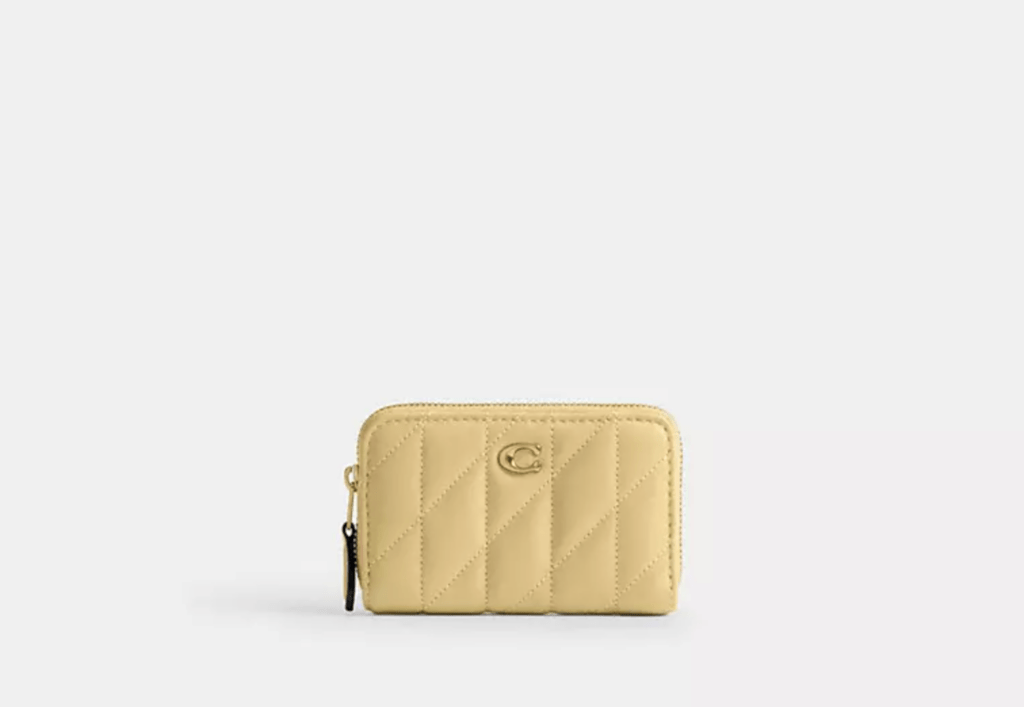 Essential Small Zip Around Card Case with Pillow Quilting