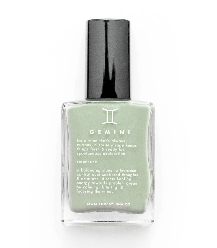 Gemini + Serpentine Crystal Infused Nail Polish