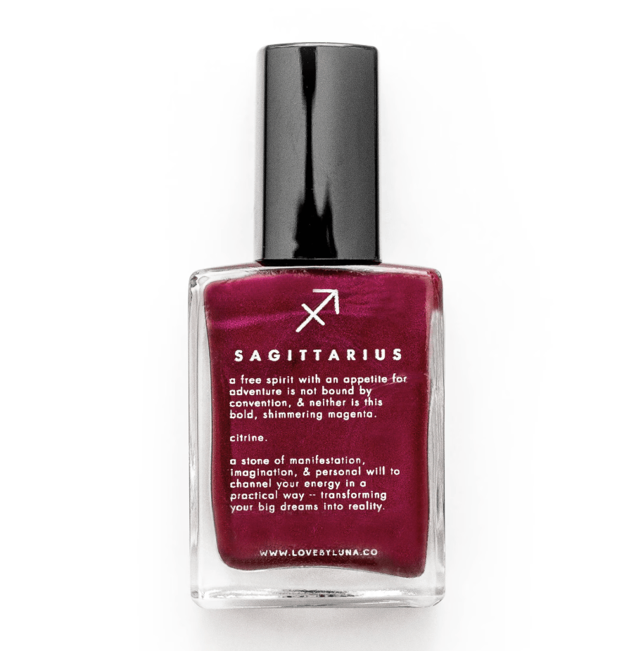 Crystal infused nail polish with Citrine for Sagittarius