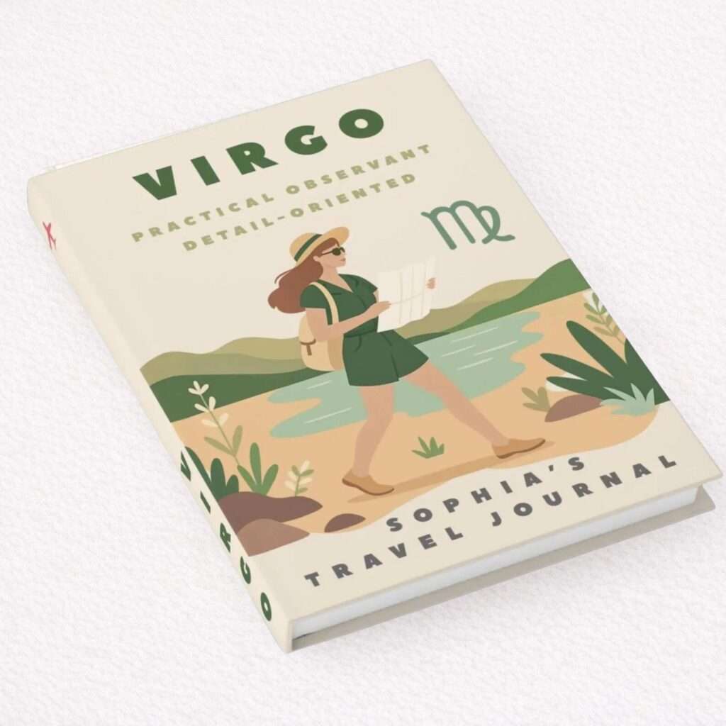 Personalized Virgo travel journal