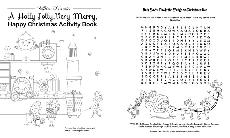 Pages from Holiday Activity Book