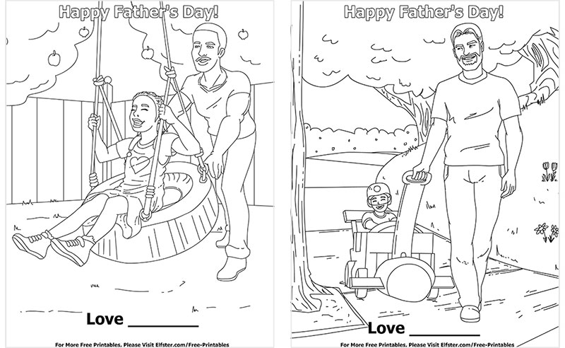 Father's Day Coloring Pages - Set 1