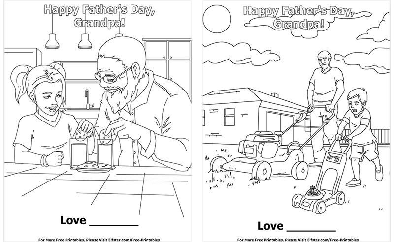 Father's Day Coloring Pages - Set 2