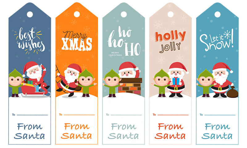 Holiday 'From Santa' Gift Tags Free Printable