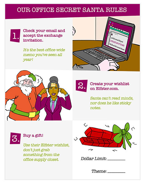 Page from Secret Santa Office Rules Free Printable