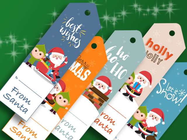 Holiday From Santa Gift Tags Printable